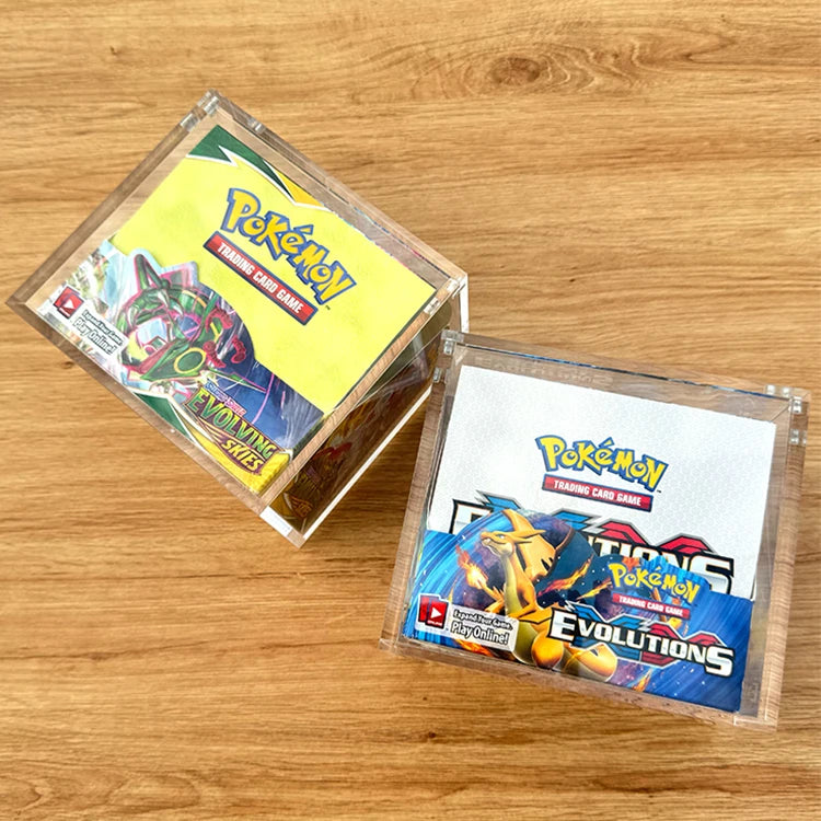 TCG Custom Clear Acrylic for Pokemon Cards Booster Box Protector Display Case Premium Acryl Box Pokemon English Booster Box