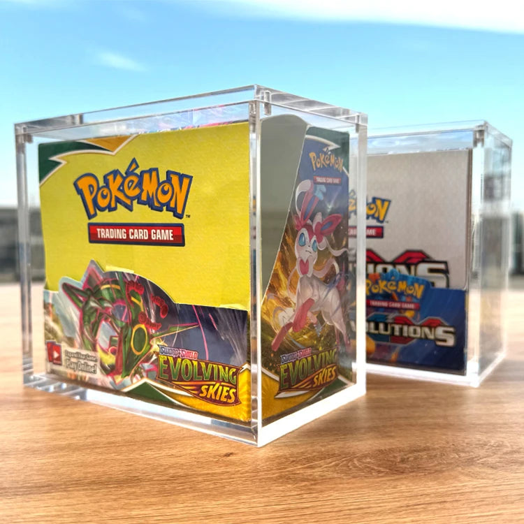 TCG Custom Clear Acrylic for Pokemon Cards Booster Box Protector Display Case Premium Acryl Box Pokemon English Booster Box