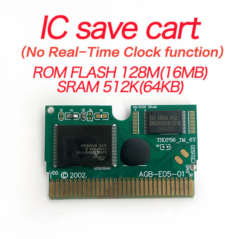 USA Version Ic Save Pokemoned Leafgreen Metallic Foil Finish Box Tray Manual Game Cartridge for GBA