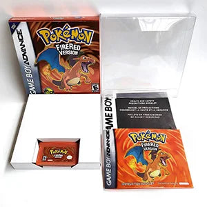 USA Version Ic Save Pokemoned Leafgreen Metallic Foil Finish Box Tray Manual Game Cartridge for GBA