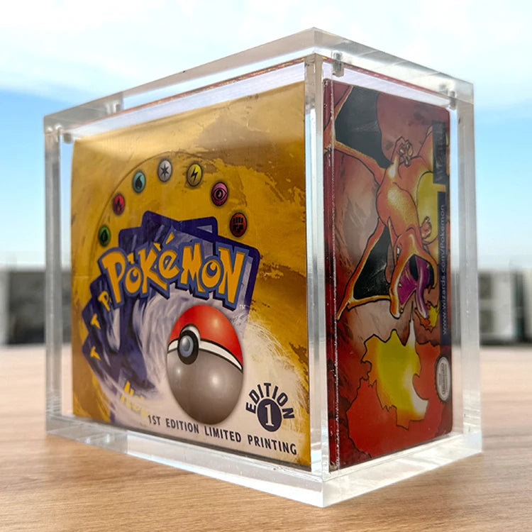 TCG Custom Clear Acrylic for Pokemon Cards Booster Box Protector Display Case Premium Acryl Box Pokemon English Booster Box