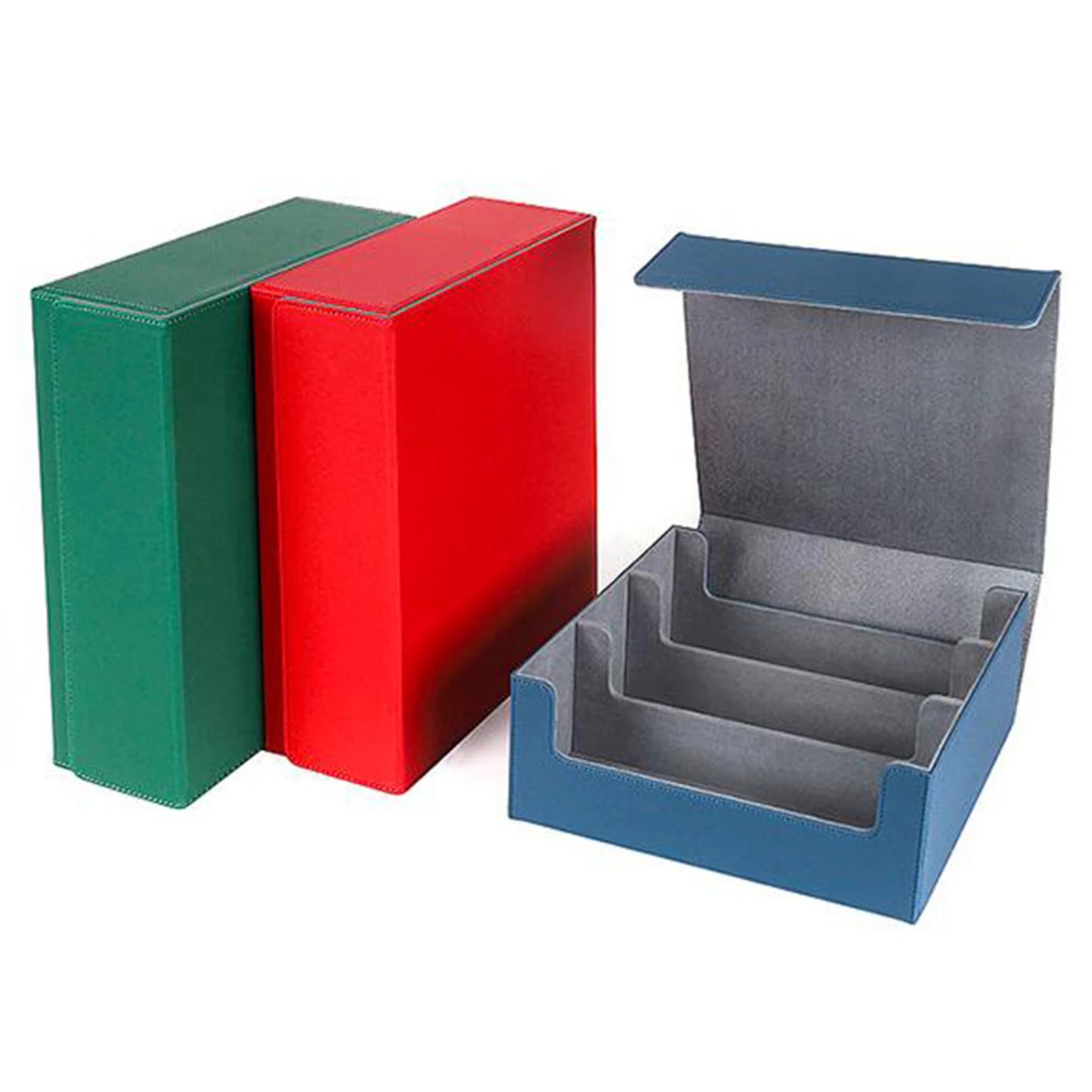 Trading Cards Storage Box 1800 Cards Capacity Durable Accessory Versatile PU Leather Cards Gathering Deck Box for Sport Cards