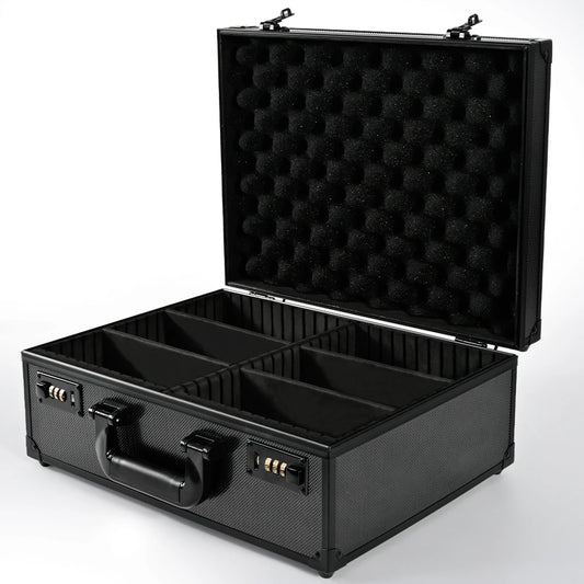 Trading Card  Storage Box with Combination Lock, Sports Card Case with Removable Dividers for Baseball Cards