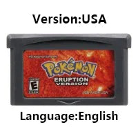 Pokemon Series GBA Game Cartridge 32 Bit Video Game Console Card Red Chapter Cursed Moemon FireRed Emerald for GBA NDS