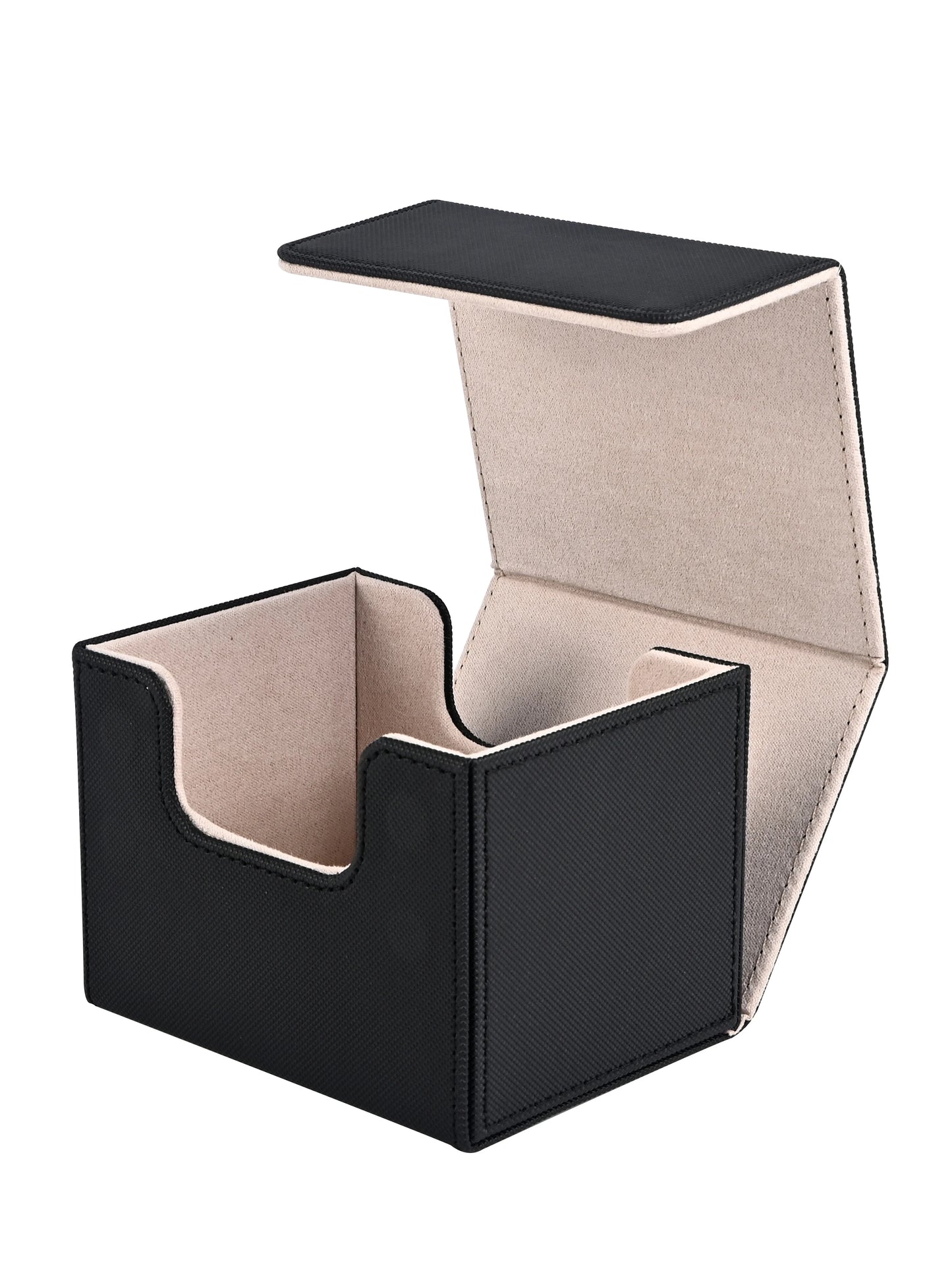 Card Deck Box, Card Storage Box holds 100+ single Sleeved Cards, PU Leather  card box for TCG Cards and sports cards