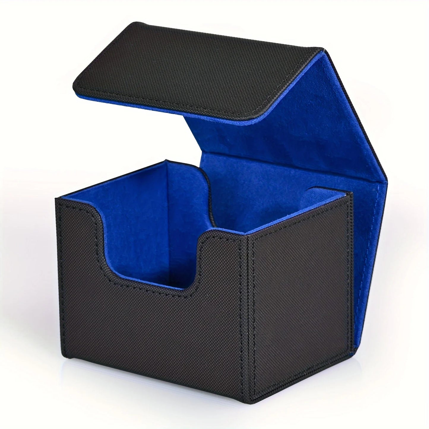 Card Deck Box, Card Storage Box holds 100+ single Sleeved Cards, PU Leather  card box for TCG Cards and sports cards