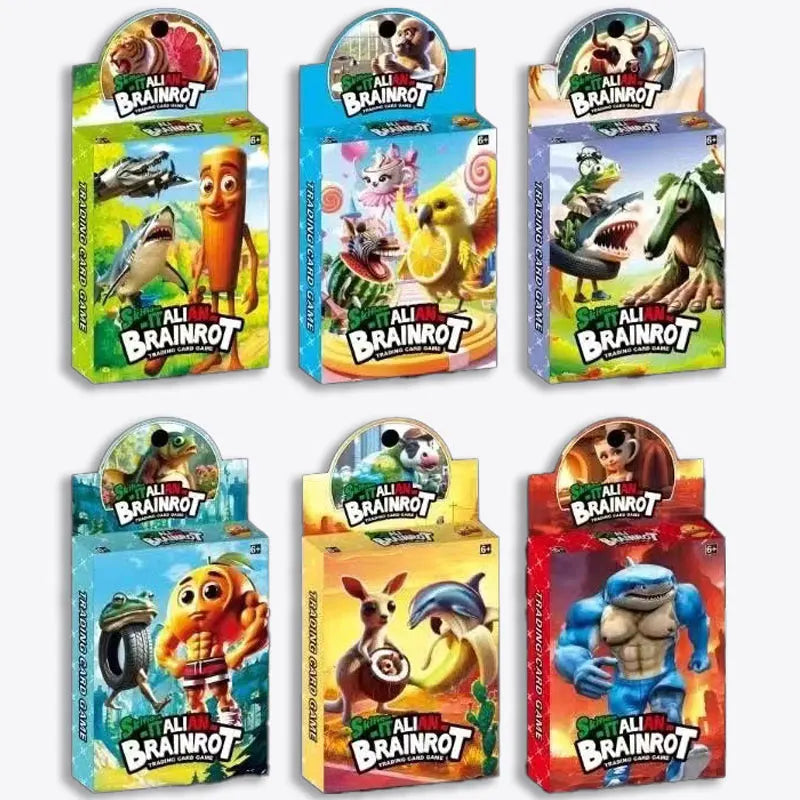 Italian Brainrot Cards of Collection Tungtungtung Sahur Tralalero Tralala Card Game Toy For Kids Trading Cards Birthday Gifts