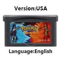 Pokemon Series GBA Game Cartridge 32 Bit Video Game Console Card Red Chapter Cursed Moemon FireRed Emerald for GBA NDS