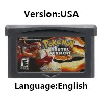 Pokemon Series GBA Game Cartridge 32 Bit Video Game Console Card Red Chapter Cursed Moemon FireRed Emerald for GBA NDS