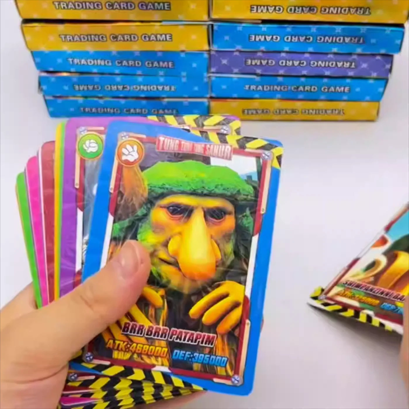 Italian Brainrot Cards of Collection Tungtungtung Sahur Tralalero Tralala Card Game Toy For Kids Trading Cards Birthday Gifts