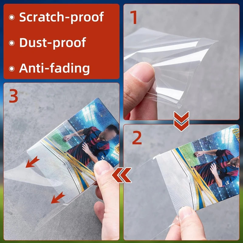 100-1000pcs Game Card Sleeves Holder Protector Sports Card Transparent ID Trading Cards For Kid Toy Gift Accessories 66 X 91mm