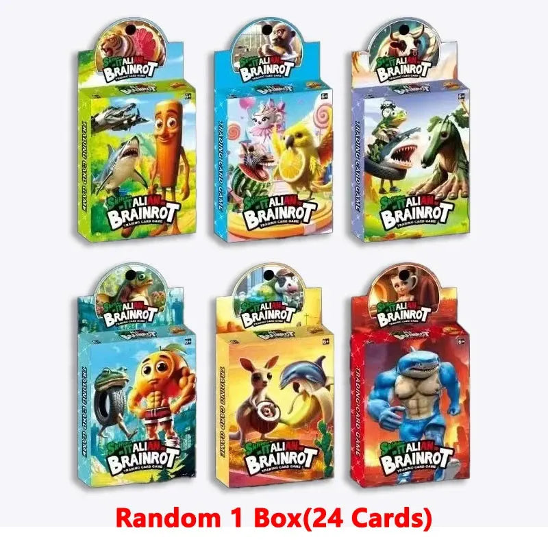 Italian Brainrot Cards of Collection Tungtungtung Sahur Tralalero Tralala Card Game Toy For Kids Trading Cards Birthday Gifts