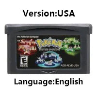 Pokemon Series GBA Game Cartridge 32 Bit Video Game Console Card Red Chapter Cursed Moemon FireRed Emerald for GBA NDS