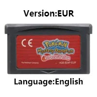 Pokemon Series GBA Game Cartridge 32 Bit Video Game Console Card Red Chapter Cursed Moemon FireRed Emerald for GBA NDS