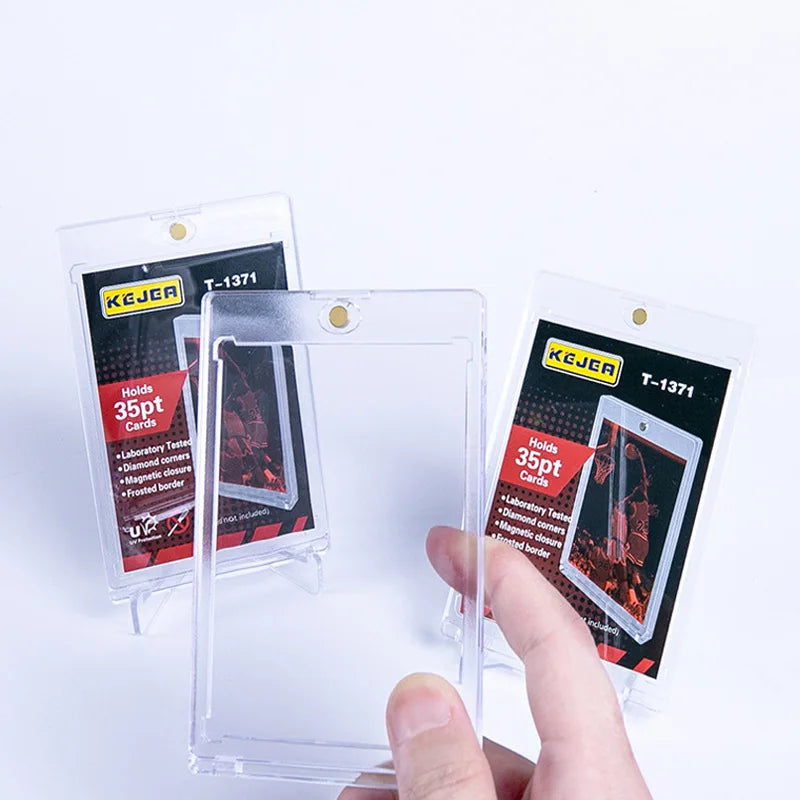 35-180PT Magnetic Card Holders For Sports Game Trading Card, 100PT 130PT 180PT For Football Baseball Material Jersey Thick Cards
