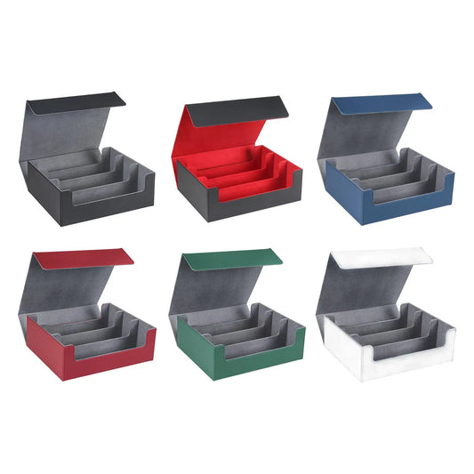 Trading Cards Storage Box 1800 Cards Capacity Durable Accessory Versatile PU Leather Cards Gathering Deck Box for Sport Cards