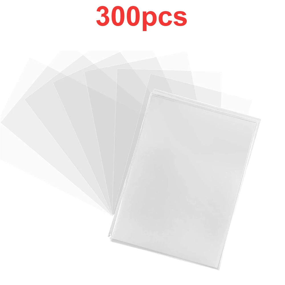 100-1000pcs Game Card Sleeves Holder Protector Sports Card Transparent ID Trading Cards For Kid Toy Gift Accessories 66 X 91mm