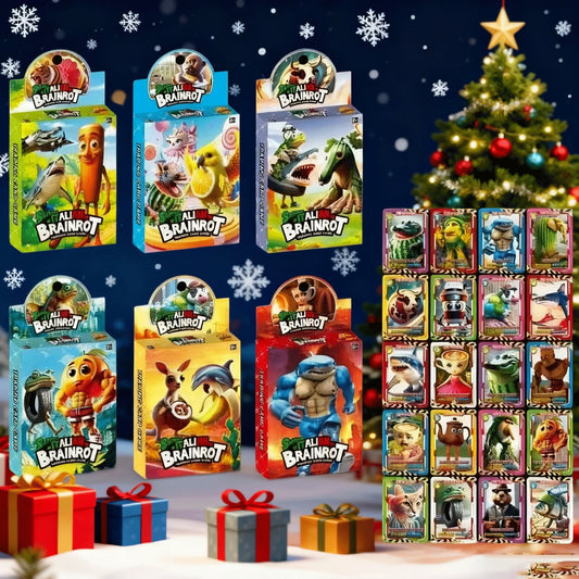 Italian Brainrot Cards of Collection Tungtungtung Sahur Tralalero Tralala Card Game Toy For Kids Trading Cards Birthday Gifts