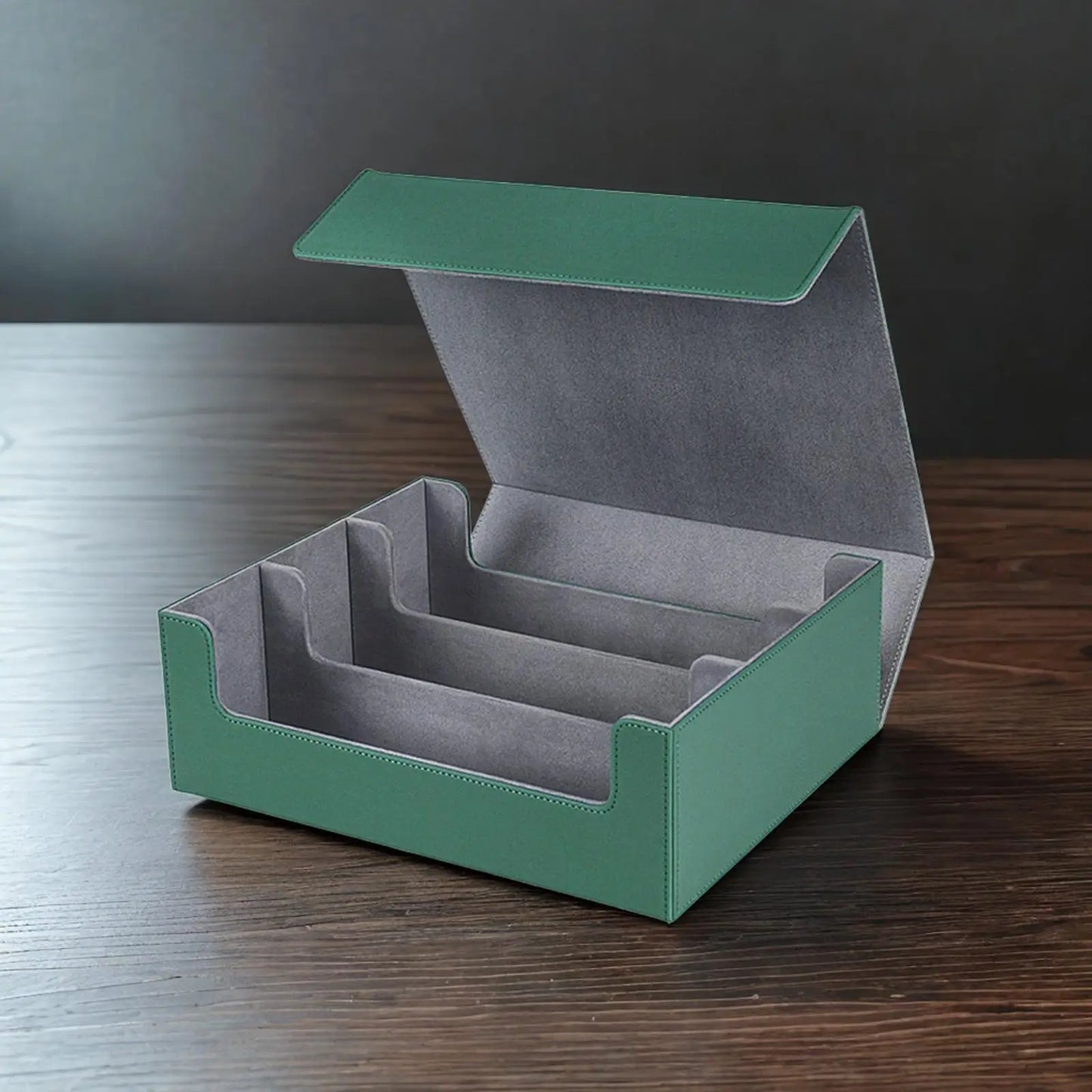 Trading Cards Storage Box 1800 Cards Capacity Durable Accessory Versatile PU Leather Cards Gathering Deck Box for Sport Cards