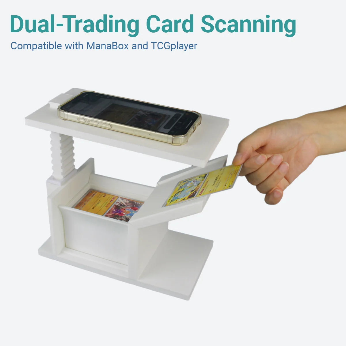 Card Slinger for TCG & MTG |Sports Card Scanner with Stand | Trading Card Scanner Holder | Quickly Scan Gathering Accessories