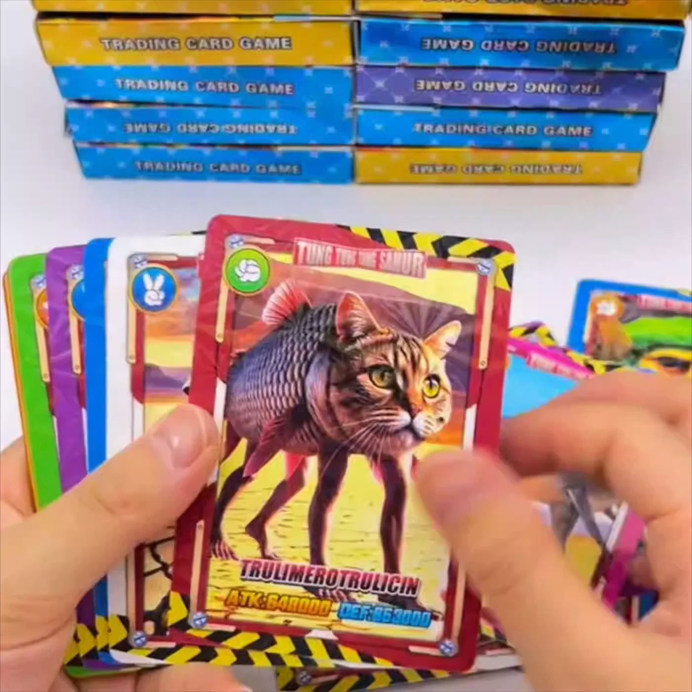 Italian Brainrot Cards of Collection Tungtungtung Sahur Tralalero Tralala Card Game Toy For Kids Trading Cards Birthday Gifts