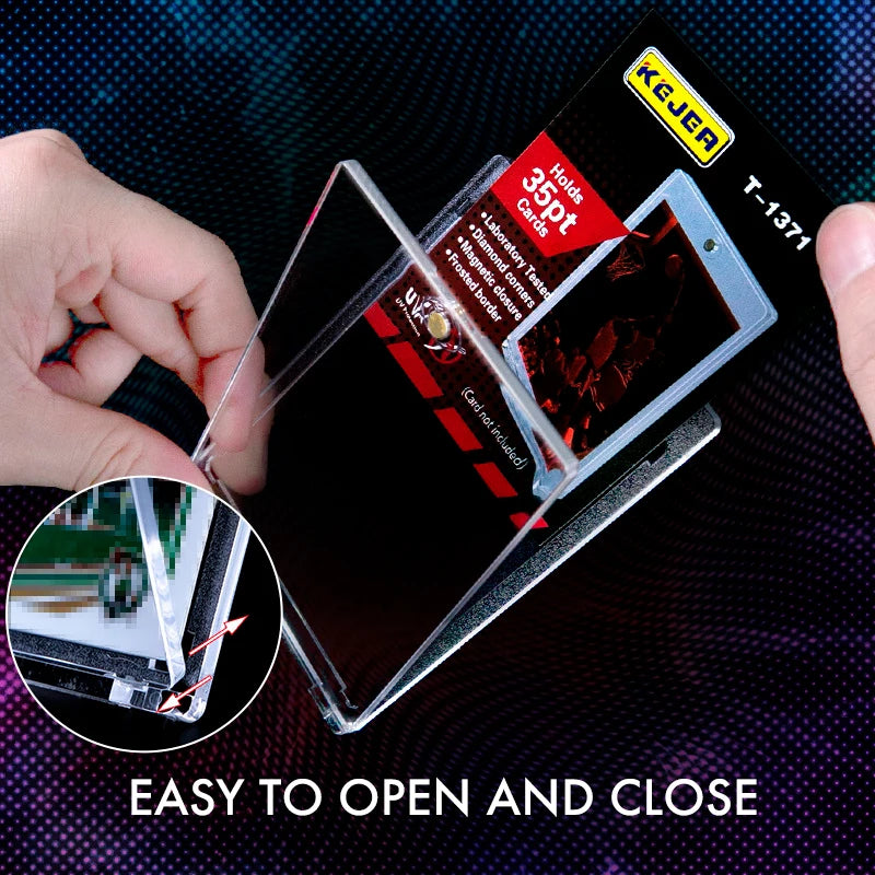 35-180PT Magnetic Card Holders For Sports Game Trading Card, 100PT 130PT 180PT For Football Baseball Material Jersey Thick Cards