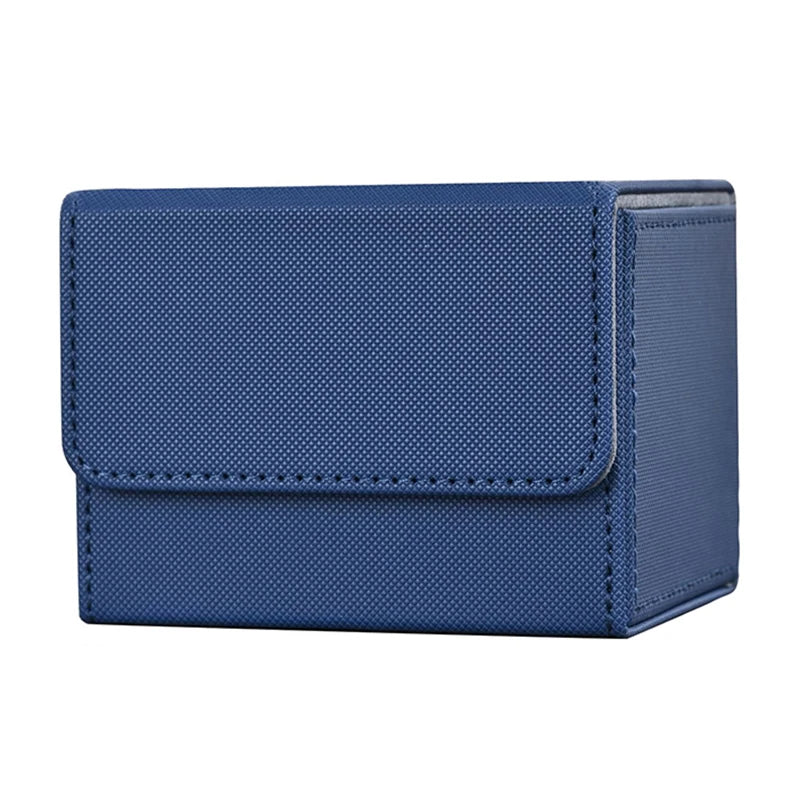 Card Deck Box, Card Storage Box holds 100+ single Sleeved Cards, PU Leather  card box for TCG Cards and sports cards