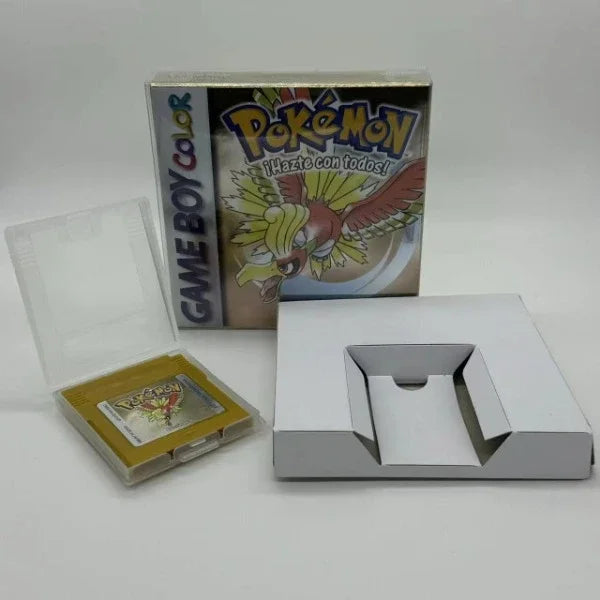 Pokemon Series Blue Crystal Gold Green Red Silver Yellow ESP Version GBC Game in Box for 16 Bit Video Game Cartridge No Manual