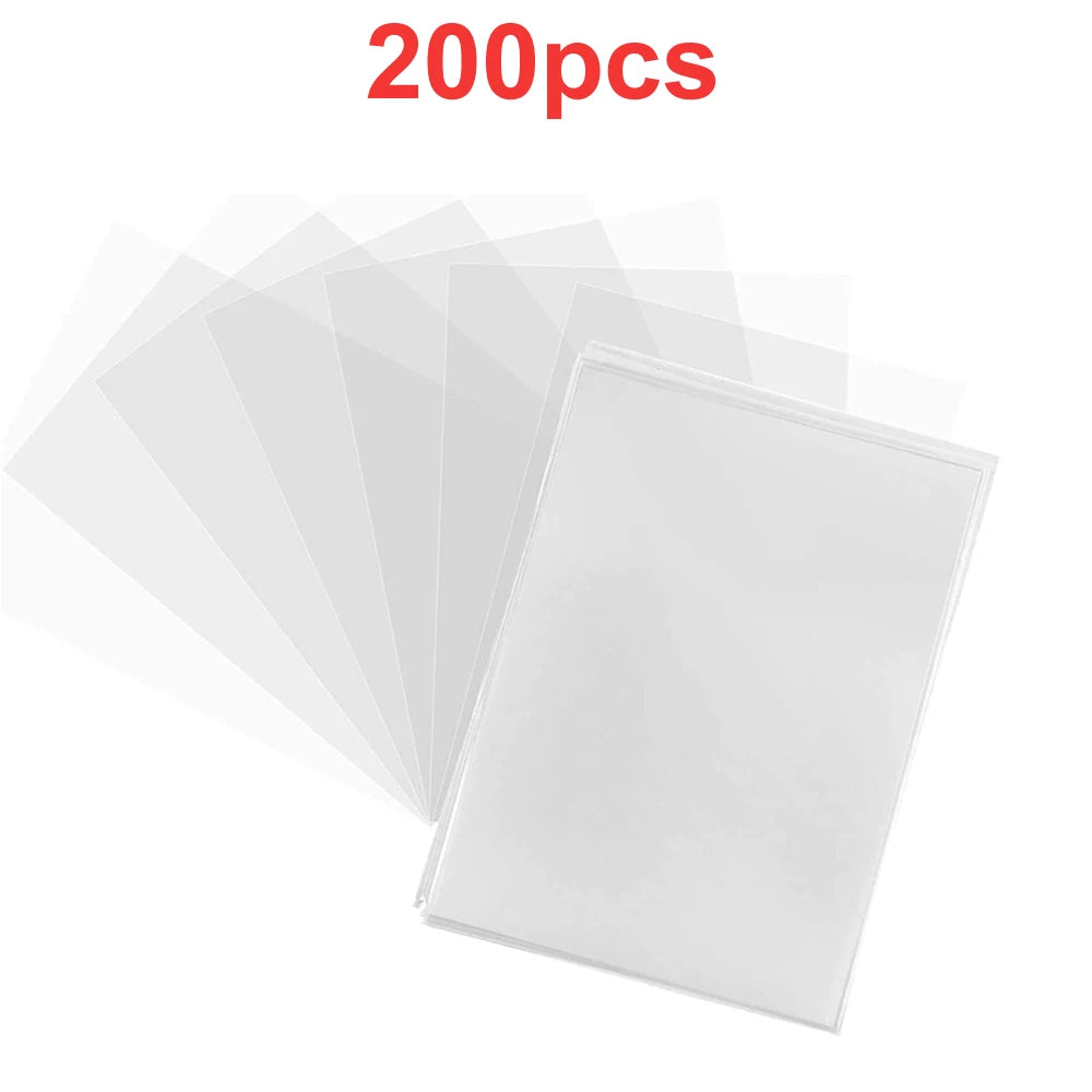 100-1000pcs Game Card Sleeves Holder Protector Sports Card Transparent ID Trading Cards For Kid Toy Gift Accessories 66 X 91mm